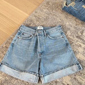 Agolde Light Blue Jean Shorts